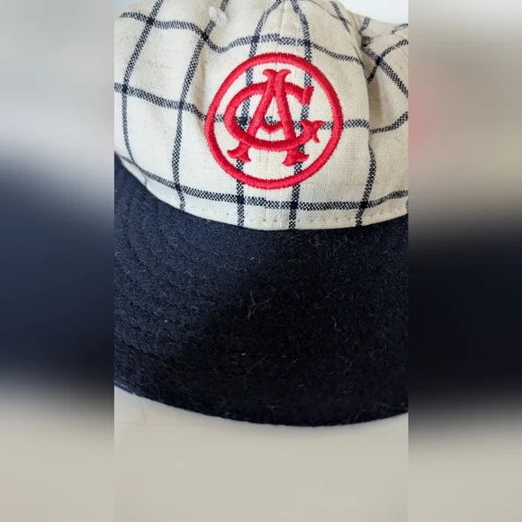 Ebbets Field Flannels Black and Cream Checkered Cap - Picture 4 of 5